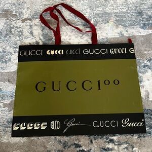 Gucci Green and Black Shopping Bag